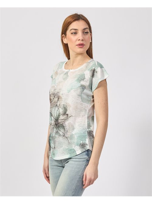 T-shirt donna Yes Zee con stampa sublimatica YES ZEE | T243-Y3022909